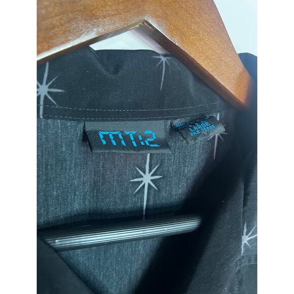 VINTAGE Y2K 1990s MT:2 STARS FLAMED COCKTAILS DICE BUTTON UP SHIRT Mens XL - Picture 4 of 5